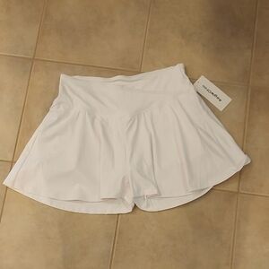 Womens Crossover Athletic Tennis Skort with Pockets: Butterfly High Waisted